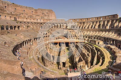 Rome Colosseum internal wide Editorial Stock Photo