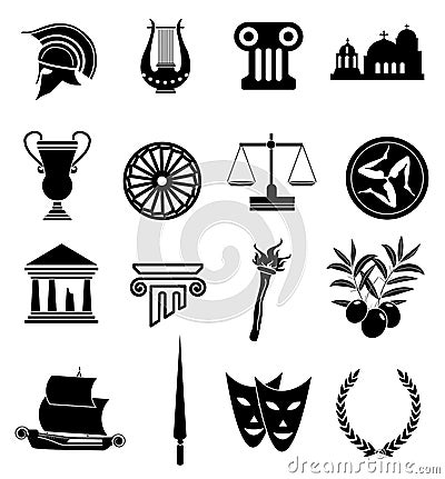 Rome icons set Vector Illustration