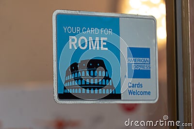 American Express Your Card for Rome Editorial Stock Photo