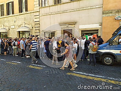 Italian government crisis Editorial Stock Photo