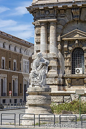 Monument to Mark Licinius Crassus, an ancient Roman commander and politician, consul of 70 and 55 Editorial Stock Photo