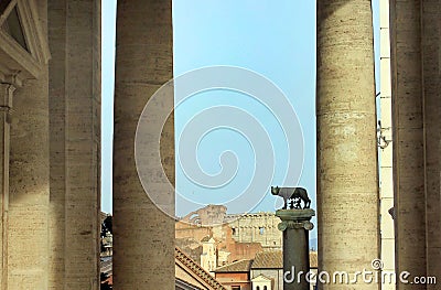Rome, Italy - Capitoline Wolf Stock Photo