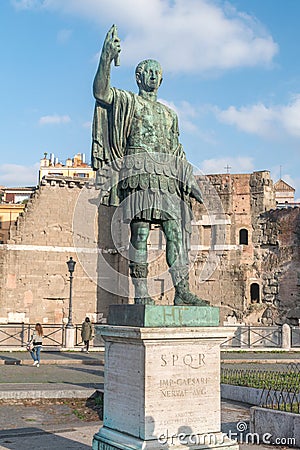 Statue of Nerva (Statua di Nerva Editorial Stock Photo