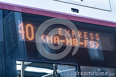 Italian Atac 40 Express bus Editorial Stock Photo