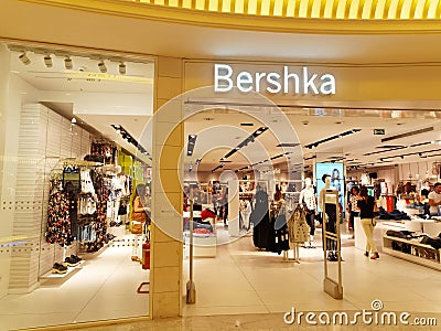 Bershka Store in Rome, Italy with people shopping Editorial Stock Photo