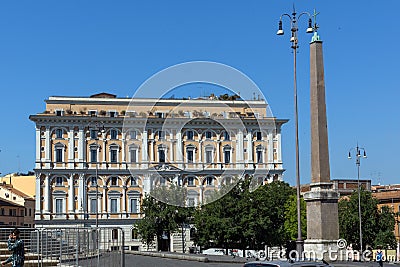 Obelisk Esquiline in city Rome, Italy Editorial Stock Photo