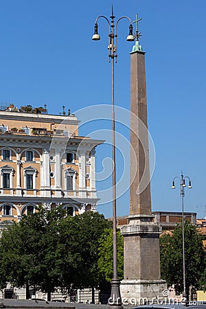 Obelisk Esquiline in city Rome, Italy Editorial Stock Photo