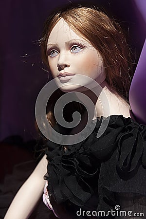 Rome, Italy - June 28, 2010: Sinister porcelain doll Editorial Stock Photo