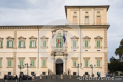 The Quirinal Palace in Rome, residence of the President Editorial Stock Photo