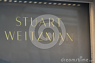 Stuart Weitzman store sign Editorial Stock Photo