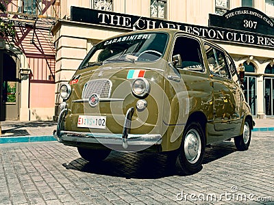 Vintage or Retro car or vehicle of Carabinieri Italian police Editorial Stock Photo