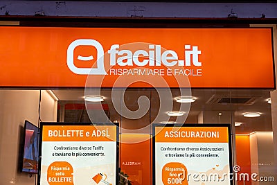 Italian insurance company Facile.it Editorial Stock Photo