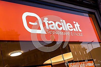 Italian insurance company Facile.it Editorial Stock Photo