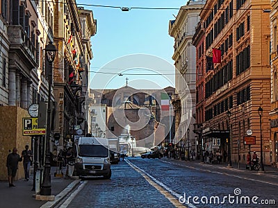 Via Nazionale, Rome - Italy Editorial Stock Photo