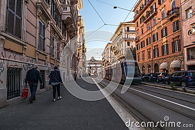 11/09/2018 - Rome, Italy: Sunday afternoon in the city center, r Editorial Stock Photo