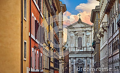 Rome, Italy. View at church Santa Susanna. Stock Photo