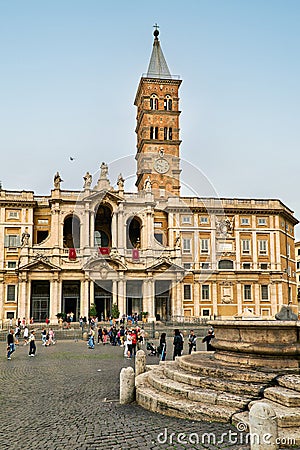 Rome Lazio Italy. The Basilica of Saint Mary Major (Basilica Papale di Santa Maria Maggiore Editorial Stock Photo