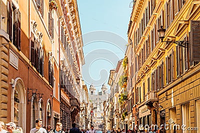 Rome - Via dei Condotti Editorial Stock Photo