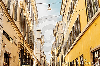 Rome - Via dei Condotti Editorial Stock Photo