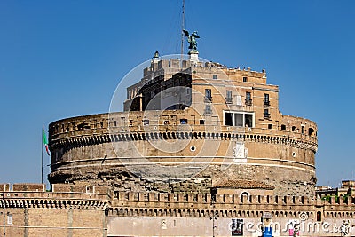 Rome, Castel Sant`Angelo, the majestic. Editorial Stock Photo