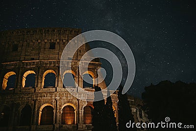 Rome Milky Way Stock Photo