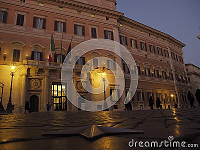 Rome Montecitorio Palace Editorial Stock Photo