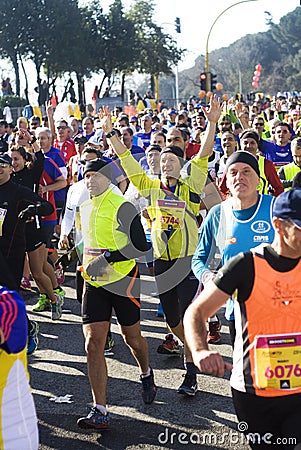 Rome-Ostia half marathon Editorial Stock Photo