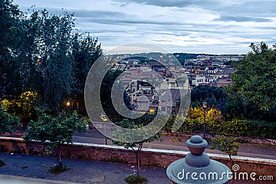 Rome panorama of a beautiful ancient city very beautiful photo in the afternoon Editorial Stock Photo