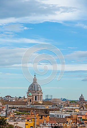 Rome panorama of a beautiful ancient city very beautiful photo in the afternoon Editorial Stock Photo