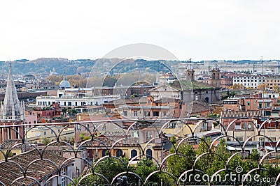 Rome panoramic view from Villa Borghese, Italy Stock Photo