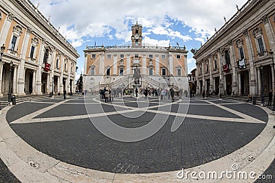 Rome. piazza del campidoglio Editorial Stock Photo