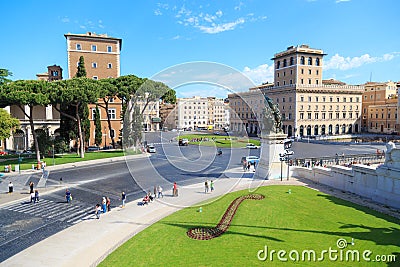 Rome. Piazza Venezia Stock Photo