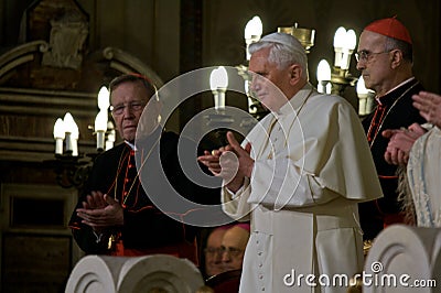 Rome/ Pope Benedictus XVI visit Synagogue of Rome Editorial Stock Photo