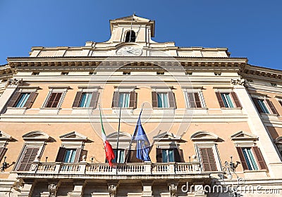 Rome, RM, Italy - March 3, 2019: Montecitorio Palace seat of the Editorial Stock Photo