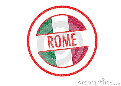 ROME Rubber Stamp Stock Photo