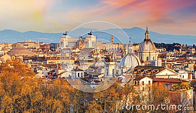 Rome - skyline, Italy Stock Photo