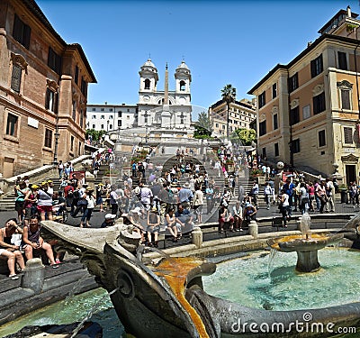 Rome - The Spanish steps Editorial Stock Photo
