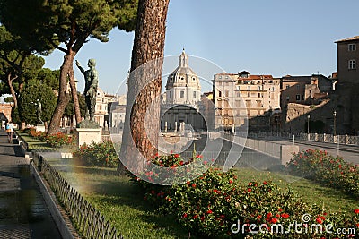 Rome. Street in Rome Editorial Stock Photo
