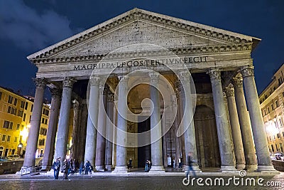 Rome tourist attraction - the famous Pantheon Editorial Stock Photo