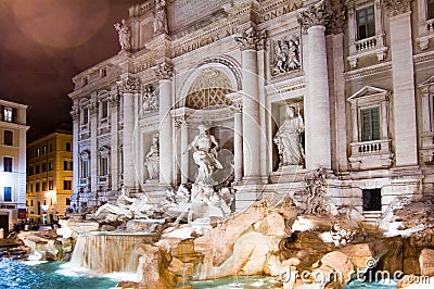 Rome Trevi Fountain Stock Photo