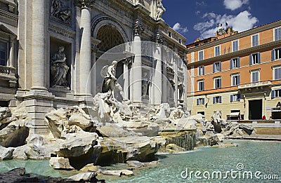 Rome - Trevi Fountain - Italy Stock Photo