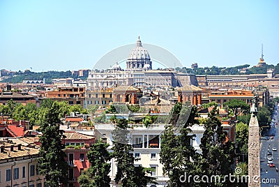 Rome - view from Villa Borghese Stock Photo