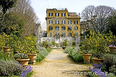 Rome Villa Borghese landscape park Italy Stock Photo