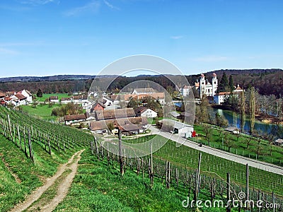 Romisch-katholische Pfarrei Liebfrauen Rheinau or Kloster Rheinau Stock Photo