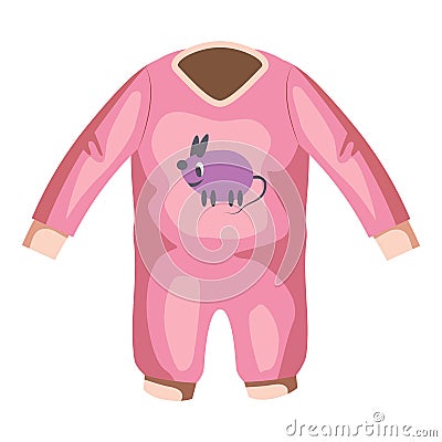 Romper for baby icon, cartoon style Vector Illustration