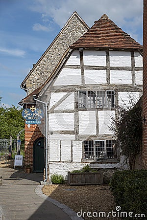 Historic house of King John in Romsey, England,UK Editorial Stock Photo