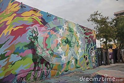 Ron English Mural In Wynwood. Editorial Stock Photo