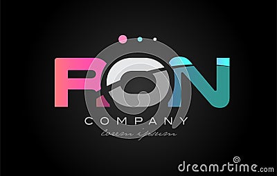 RON r o n three letter logo icon design Vector Illustration