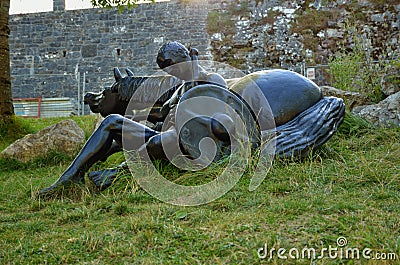 Roncesvalles, Navarre, Spain. Start point of Camino de Santiago Stock Photo