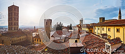 Roof of Arezzo Stock Photo